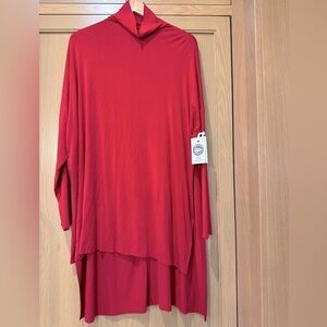 NWT Butter by Kelsy Lefler Handmade Hand Dyed USA High Neck LS Tunic / L/XL
